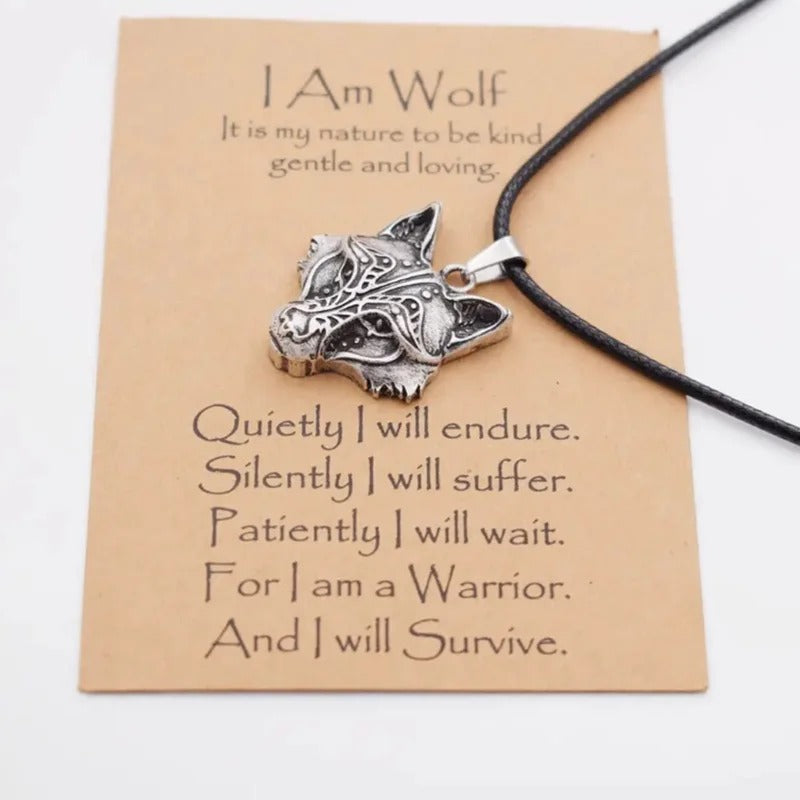 Norse "I am Wolf" Necklace