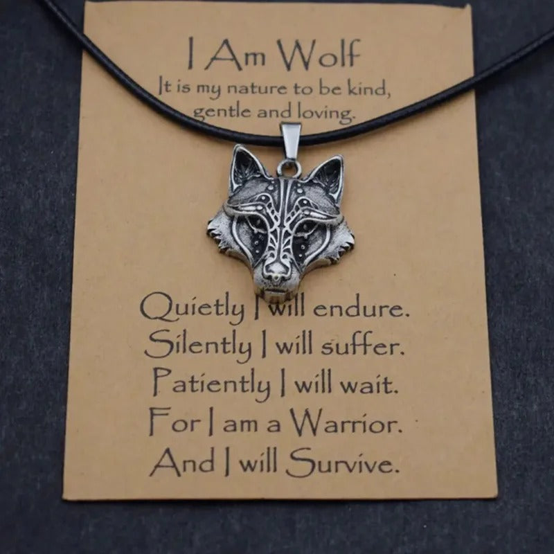 Norse "I am Wolf" Necklace