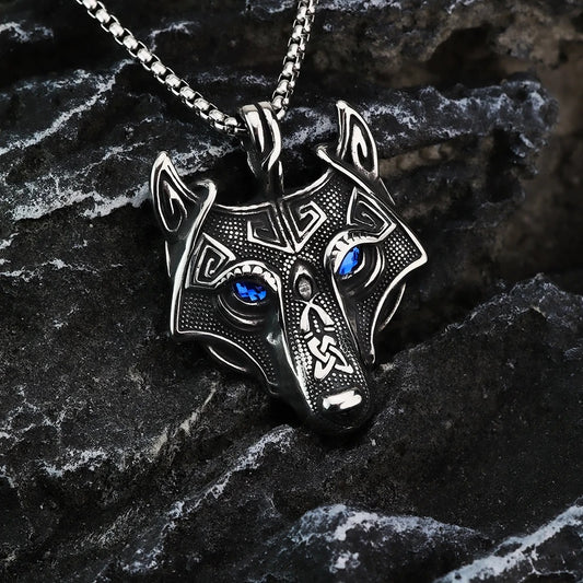 Celtic Wolf Head Viking Amulet