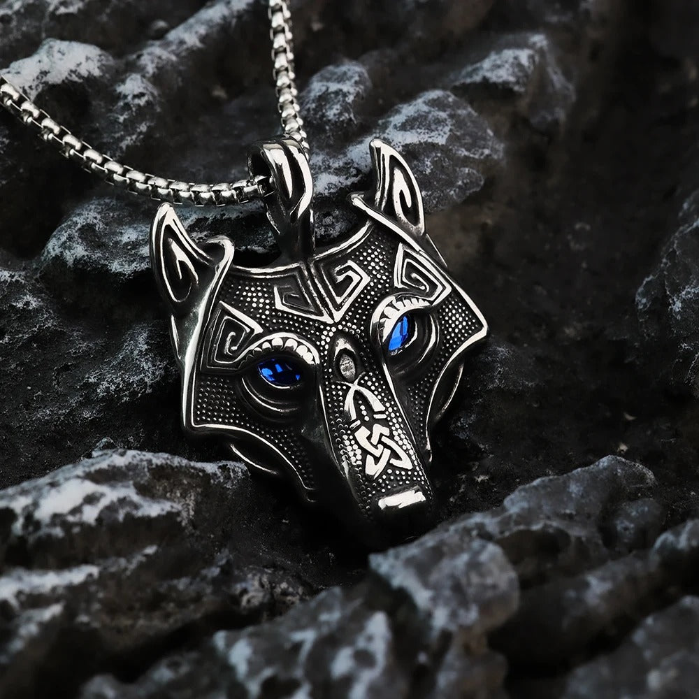 Celtic Wolf Head Viking Amulet