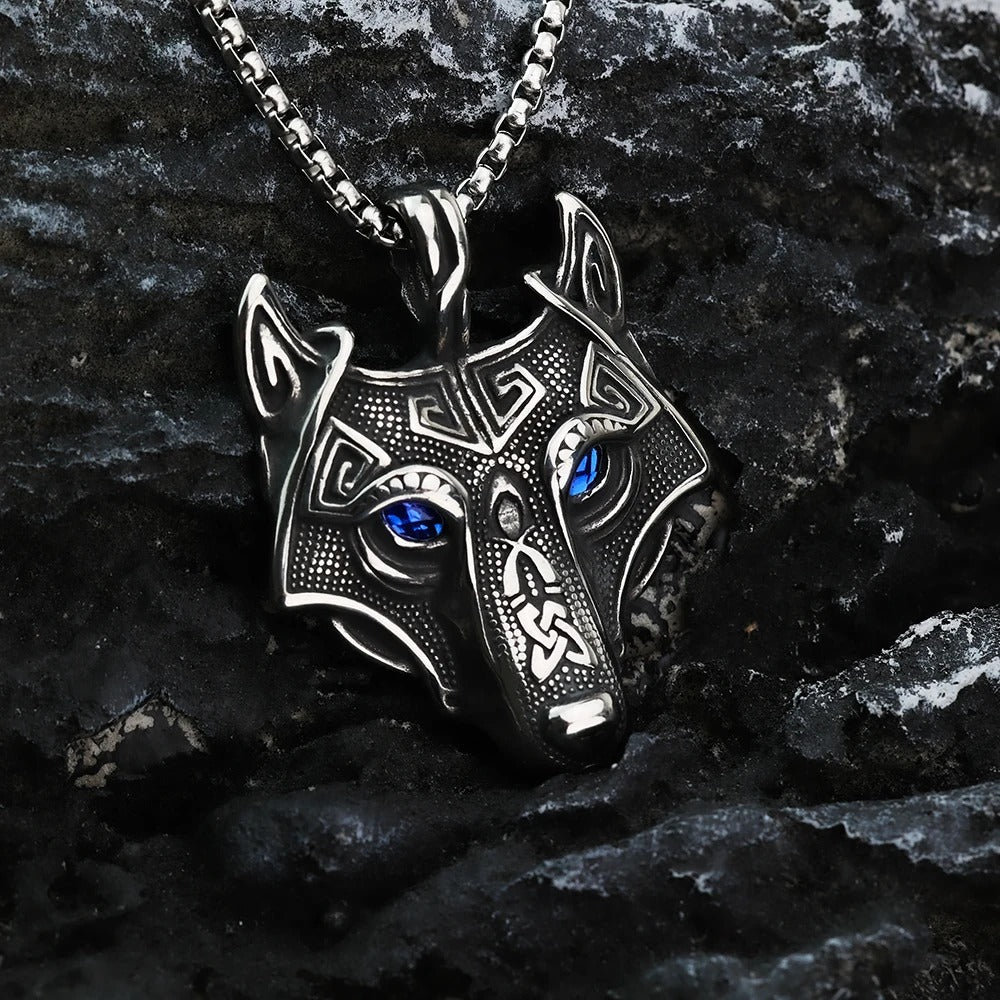 Celtic Wolf Head Viking Amulet