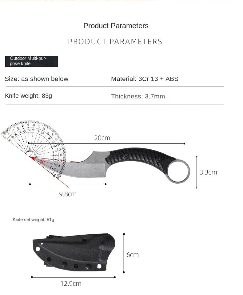 Outdoor camping straight knife.