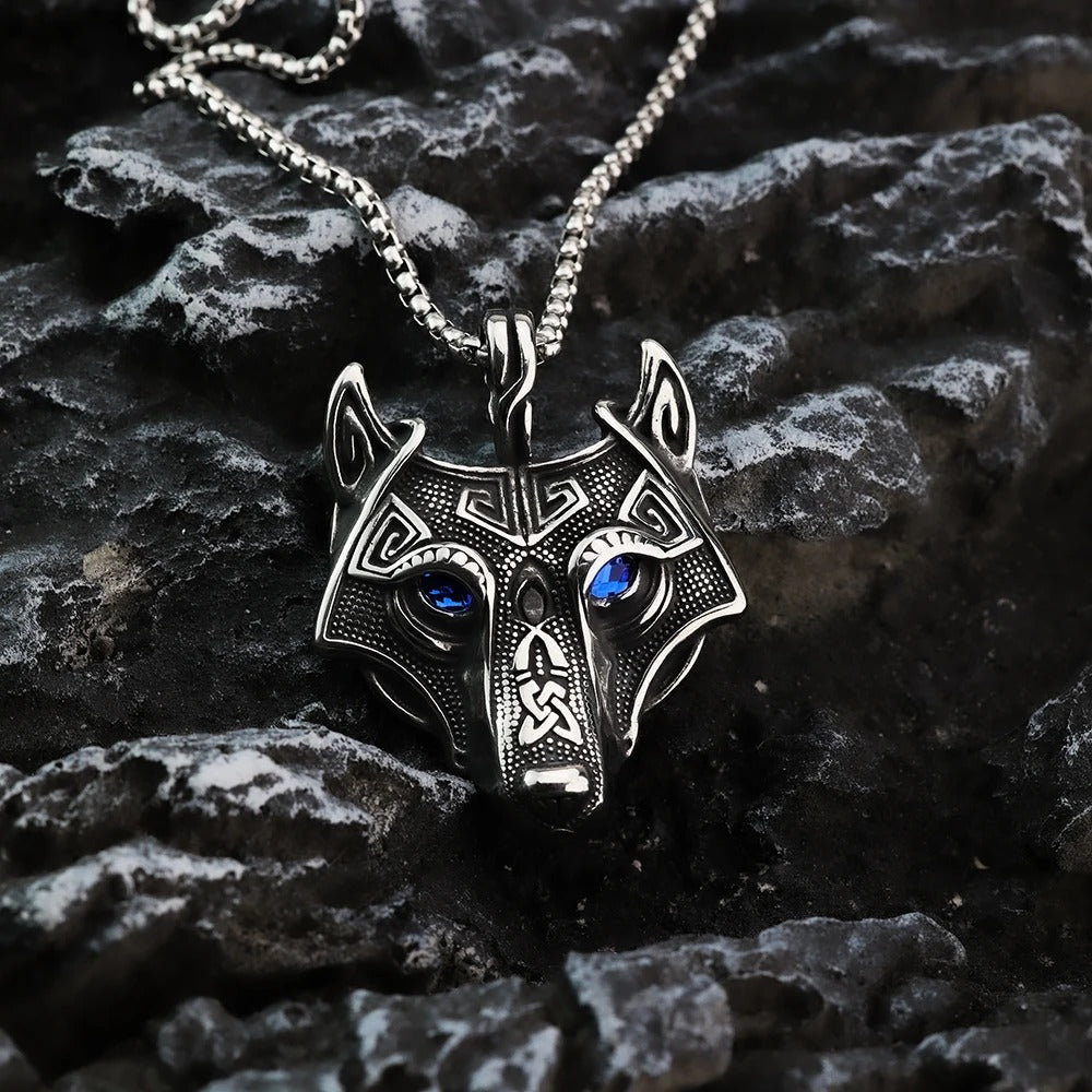 Celtic Wolf Head Viking Amulet