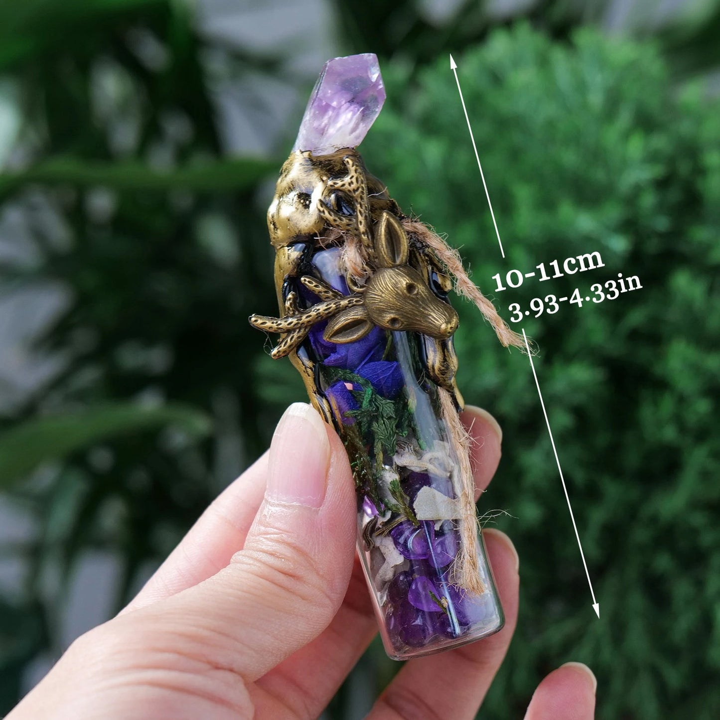 Natural Wishing Energy Gemstone Divination Container