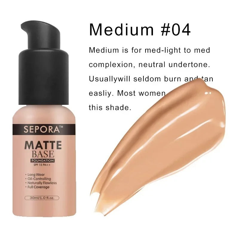 SEPORA Long Lasting Matte Liquid Foundation